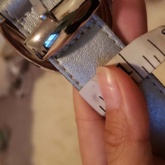 Vintage leather made in canada silver belt  with silve buckle small - Picture 7 of 8